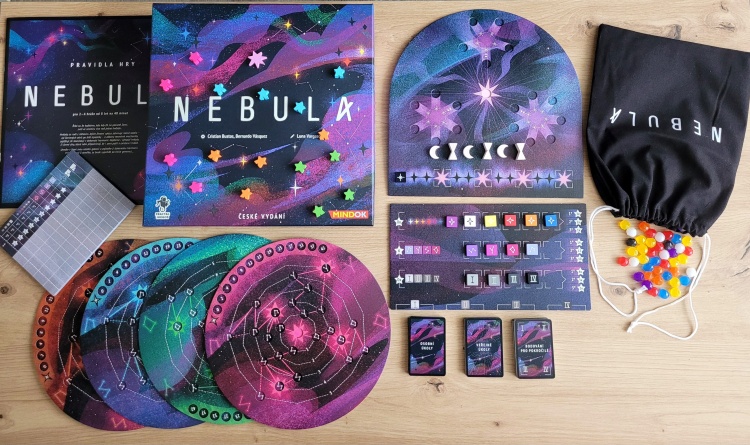 Nebula - rodinná hra od Mindoku na webu Kouzlo deskovek